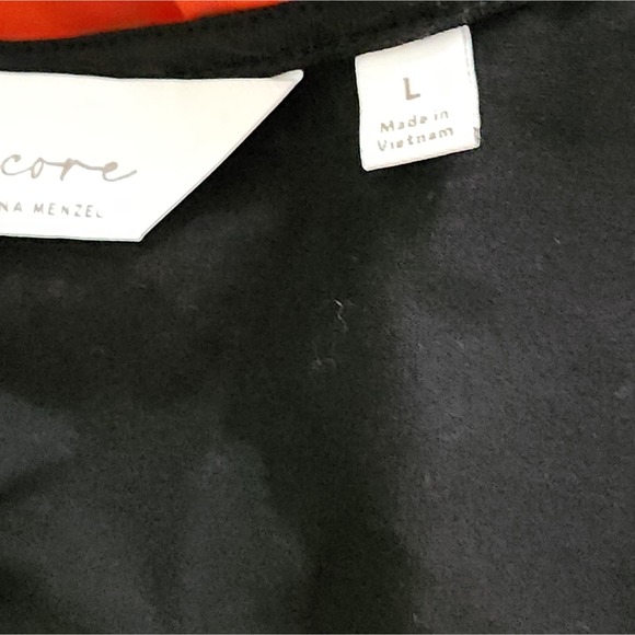 Encore by‎ Idina Menzel black midi  comfy skater dress size large - Picture 5 of 6